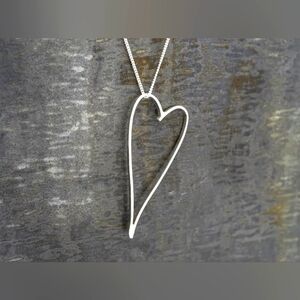 ❤️ FREEFORM HEART STERLING SILVER NECKLACE